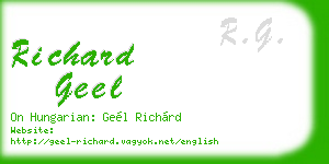 richard geel business card